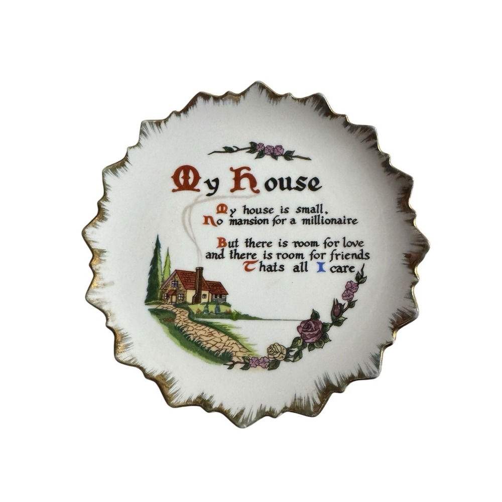 Artmark Come In My House Poem Collectible Plate Wall Decoration